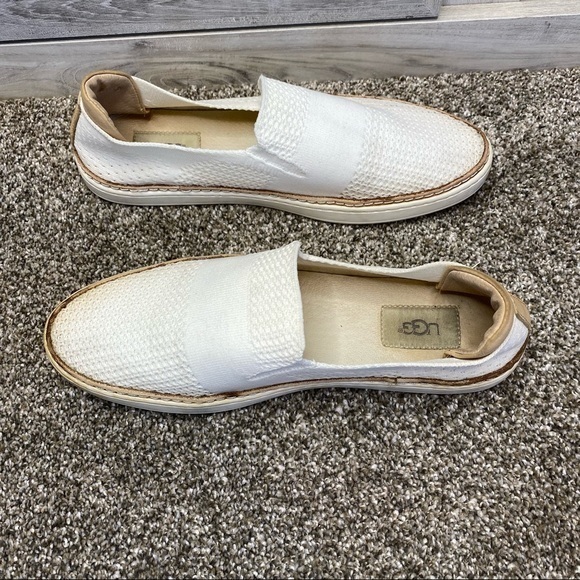 UGG Sammy Sneaker WHITE RIB KNIT 8.5 - Picture 6 of 10